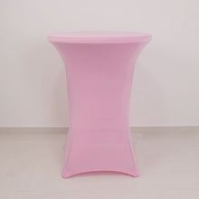 Pink Highboy Spandex Cocktail Table Cover, Fitted Stretch Tablecloth