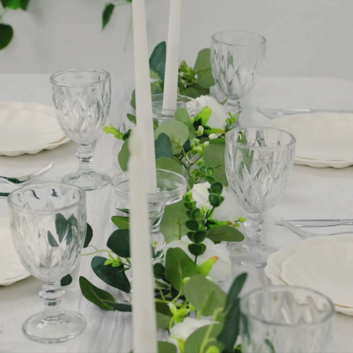 20 Pack Composable Dinner Plates – Cream Swirl Scalloped Pastel Color Party Plates, Biodegradable