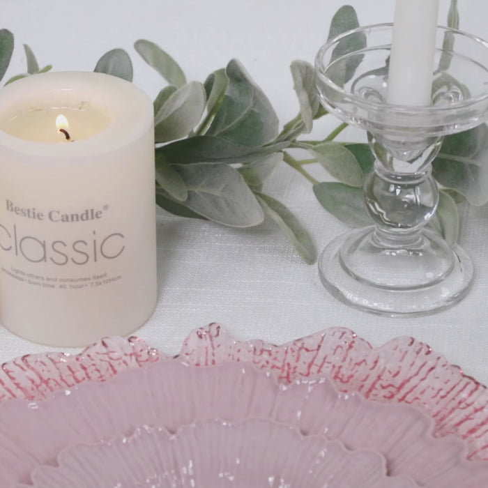 20-Pack Blush Reef Design Plastic Plates – 7" Dessert & Appetizer Party Plates