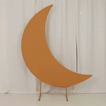 Gold Spandex Crescent Moon Wedding Arch Cover, Custom Stretch Fitted Chiara Backdrop Stand Cover - 6.5ft