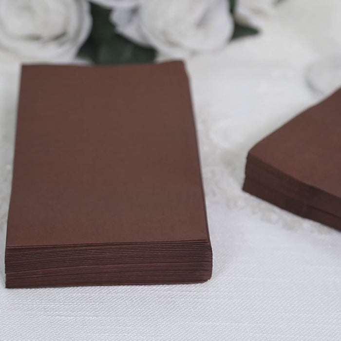 50-Pack Paper Napkins 2-Ply Soft Cinnamon Brown - Dinner Party Napkins