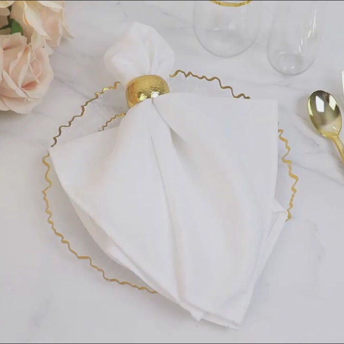 20 Pack Clear Reef Design Plastic Plates, Dinner Plates with Gold Rim – Elegant Disposable Table