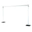 Silver Finish Aluminum Adjustable Backdrop Stand with Heavy Steel Base Plate, DIY Pipe Drape Photo