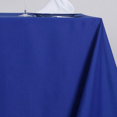 Polyester Square Tablecloth 90"x90" Royal Blue - Wrinkle-Resistant & Durable Table Cover