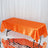 Rectangular Orange Smooth Satin Tablecloth 60 Inch x 102 Inch