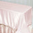 Rectangular Tablecloth 90 Inch x 132 Inch In Blush Rose Gold Satin Seamless 