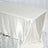 Rectangular Ivory Seamless Satin Tablecloth 90 Inch x 132 Inch  
