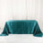 90x132 Inch Peacock Teal Satin Seamless Rectangular Tablecloth