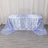 White Blue Seamless Satin Rectangular Tablecloth in French Toile Floral Pattern