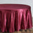 108 Inch Burgundy Round Satin Tablecloth