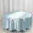 Light Blue Smooth Seamless Satin Round Tablecloth 108inch