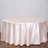 120 Inch Round Tablecloth In Blush Rose Gold Satin