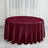 Round Burgundy Satin Tablecloth 120 Inch   