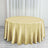 Round Champagne Satin Tablecloth 120 Inch   