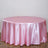 120 Inch Satin Pink Round Tablecloth