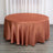 Terracotta (Rust) Seamless Satin Round Tablecloth - 120inch