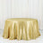 Champagne Satin Round Tablecloth 132 Inches Seamless 