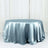 Dusty Blue Satin Round Tablecloth 132 Inches