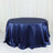 Satin Tablecloth Navy Blue 132 Inch Round Seamless