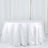 132 Inch Round Tablecloth In White Satin