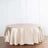 Round Tablecloth Beige Satin 90 Inch