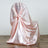 Universal Chair Cover In Blush Rose Gold Satin 