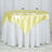 Smooth Satin Table Overlay In Yellow 60 Inch x 60 Inch