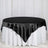 72 Inch x 72 Inch Black Satin Square Tablecloth Overlay