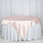 Blush Rose Gold 72 Inch x 72 Inch Satin Square Table Overlay 