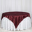 Burgundy Satin Square Tablecloth Overlay 72 Inch x 72 Inch