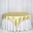72 Inch x 72 Inch Champagne Satin Square Tablecloth Overlay