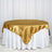 72 Inch x 72 Inch Gold Satin Square Tablecloth Overlay