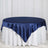72 Inch x 72 Inch Navy Blue Satin Square Tablecloth Overlay