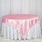 72 Inch x 72 Inch Pink Satin Square Tablecloth Overlay