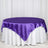 72 Inch x 72 Inch Purple Satin Square Tablecloth Overlay