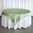 Sage Green Satin Square Table Overlay 72 Inch x 72 Inch