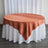 Terracotta (Rust) Satin Square Tablecloth Overlay