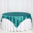 72 Inch x 72 Inch Turquoise Satin Square Tablecloth Overlay