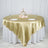 90 Inch x 90 Inch Champagne Satin Square Tablecloth Overlay
