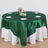Hunter Emerald Green 90 Inch Square Satin Table Overlay