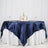 90 Inch x 90 Inch Navy Blue Satin Square Tablecloth Overlay