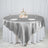 90 Inch x 90 Inch Silver Satin Square Tablecloth Overlay