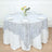 72inch Square Silver Diamond Glitz Sequin Table Overlay Topper