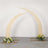Set of 2 Beige Spandex Half Crescent Moon Wedding Arch Covers, Backdrop Stand Cover