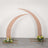 Set of 2 Nude Spandex Half Crescent Moon Wedding Arch Covers, Backdrop Stand Cover