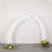 Set of 2 White Spandex Half Crescent Moon Wedding Arch Covers, Backdrop Stand Cover