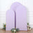 Matte Lavender Lilac Spandex Fitted Wedding Arch Covers Round Top Chiara Backdrop Stands