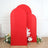 Set of 3 | Matte Red Spandex Fitted Wedding Arch Covers For Round Top