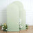 Set of 3 | Matte Sage Green Spandex Fitted Wedding Arch Covers For Round Top