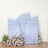Set of 3 White Blue Satin Chiara Backdrop Stand Covers in French Toile Floral Pattern